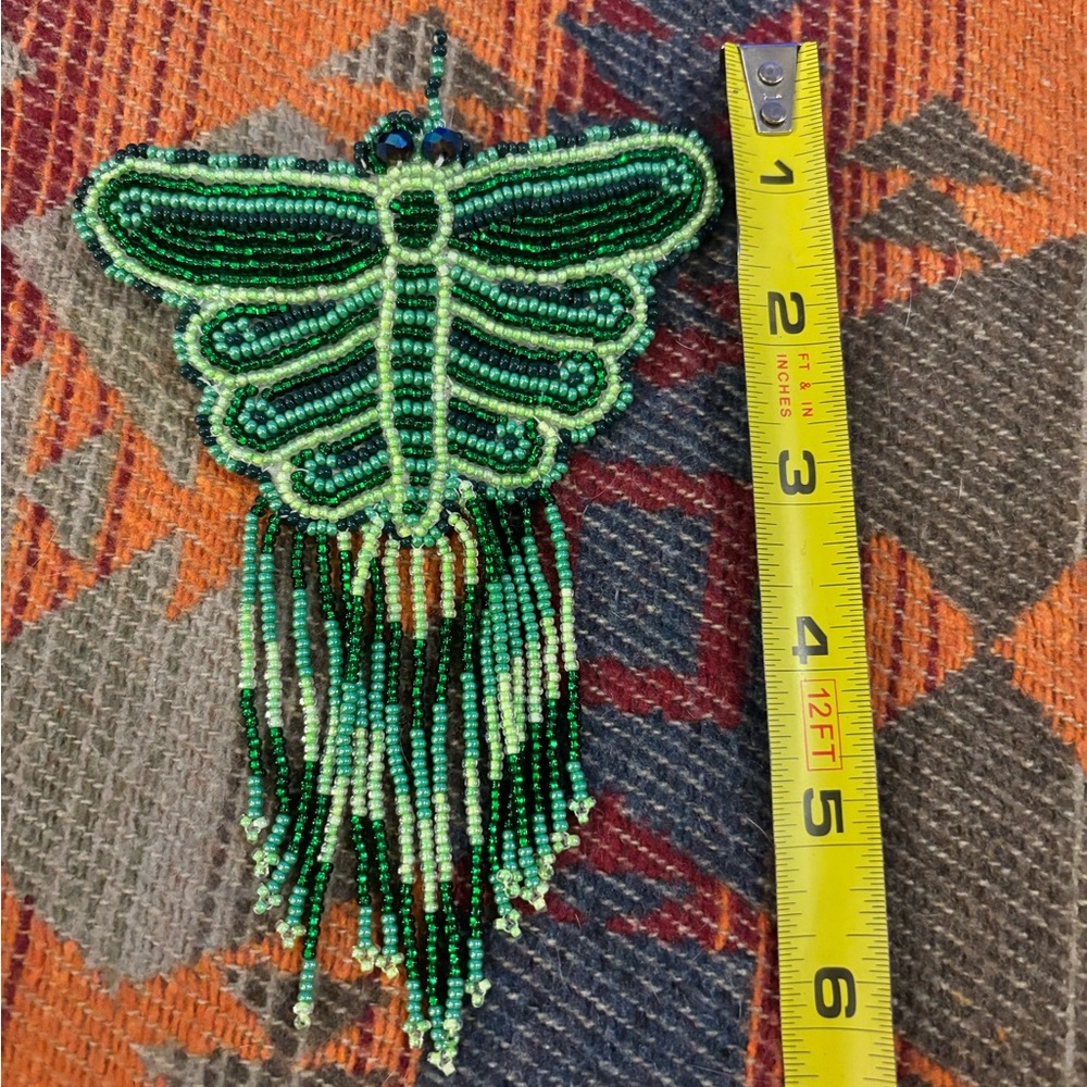 Vintage, Beaded, Butterfly, Hair Barrette